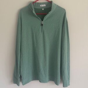 Peter Millar Men’s Seafoam Green Half-Zip Sweater